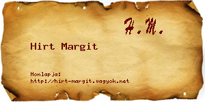 Hirt Margit névjegykártya